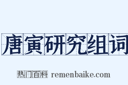 唐寅研究组词是什么意思的图片